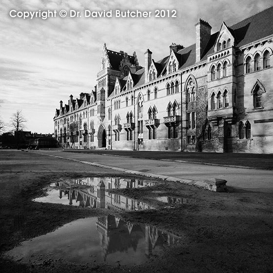 Christ Church College Oxford and Puddle Reflection