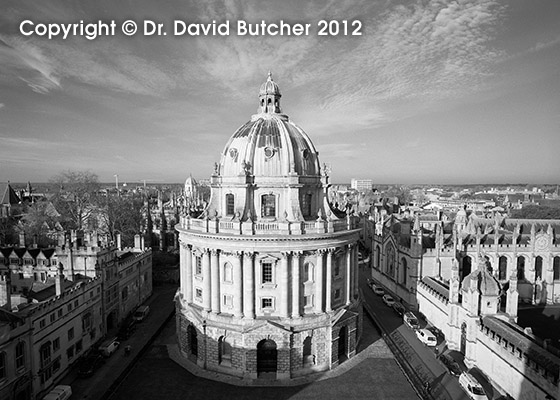 Oxford Radcliffe Camera from St Mary's Church Tower