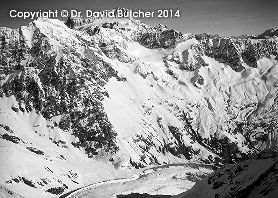 Strahlhorn and Macugnaga Valley Aerial