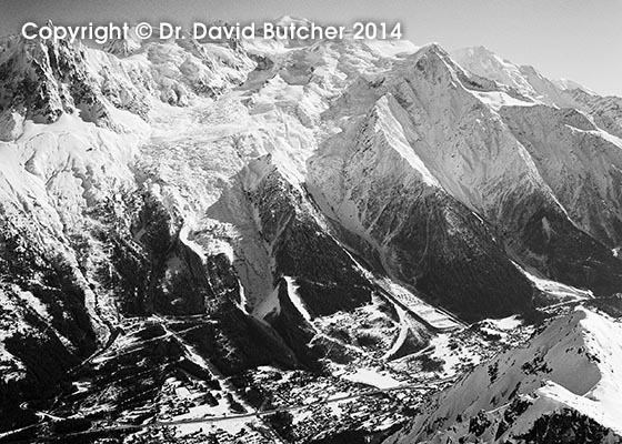 Mont Blanc and Chamonix from Le Flegere