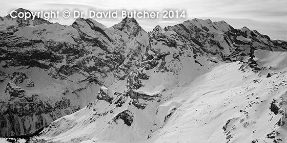 Breithorn and Sefinenfurke from Schilthorn