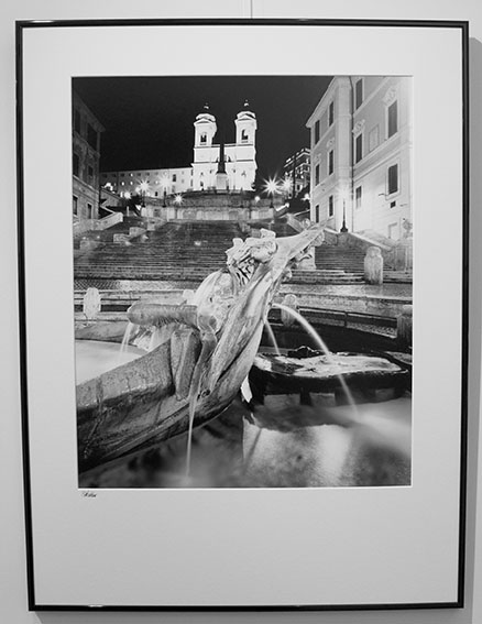 Spanish Steps at Night, Rome, framed