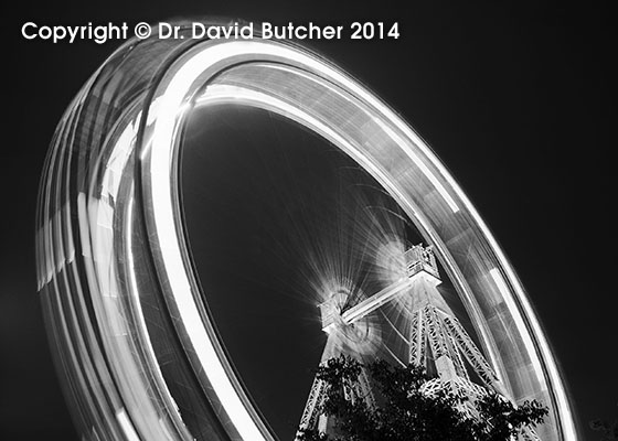 Vienna Ferris Wheel in Action at Night