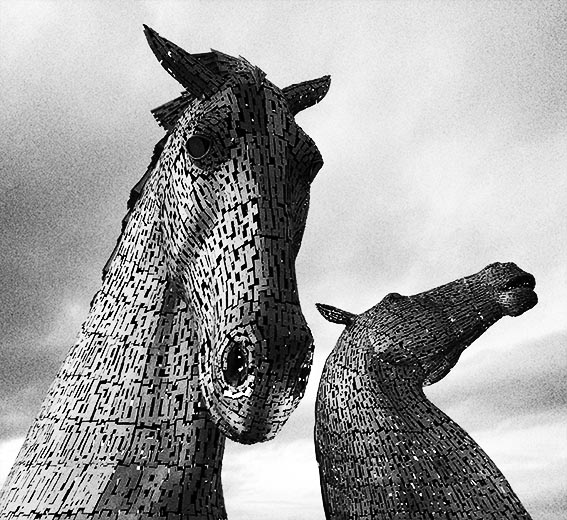 The Kelpies at Dusk