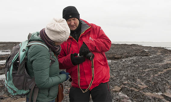 Checking Camera Settings on Berwick Beach