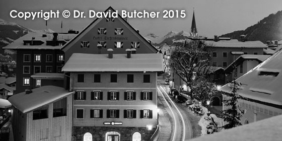 Kitzbuhel from the Churchyard at Night